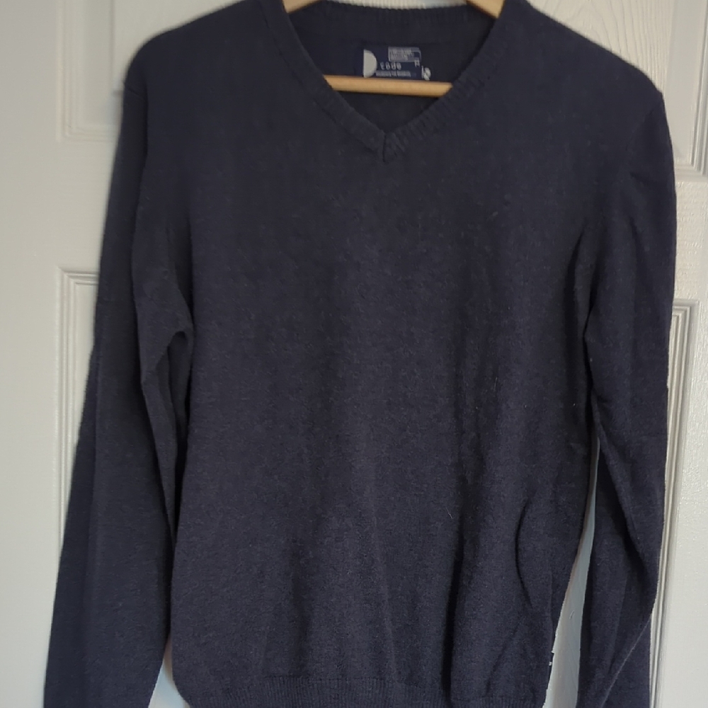 Code Men's V-Neck Sweater - Charcoal